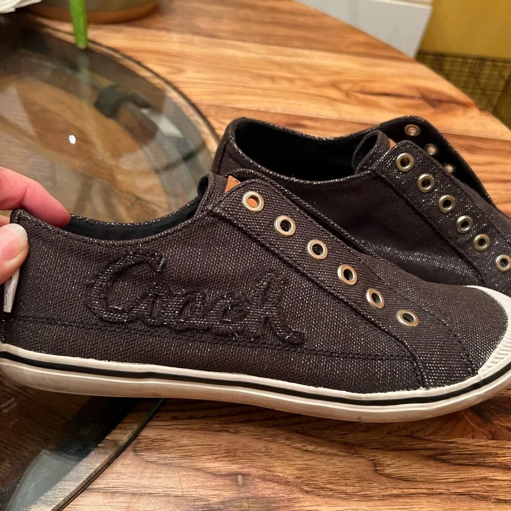 Coach Signature  Keeley Black Converse Style Sneakers 9B - Picture 11 of 11